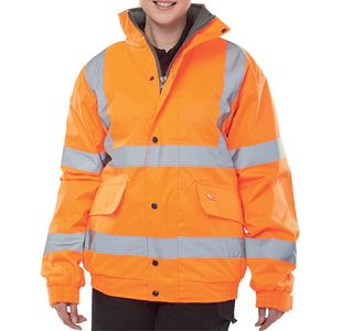 Hivis Fleece Lnd Bomber Jac Org 3Xl