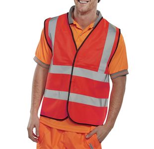 Hi Vis Waistcoat App G Red 4Xl