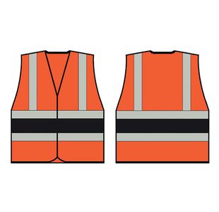 Beeswift Hi Vis Vest Org/Black 4Xl