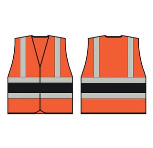 Beeswift Hi Vis Vest Org/Black S