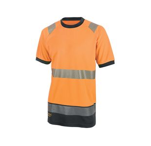 Hi Vis S/Sleeve T-Shirt Org/Blk L
