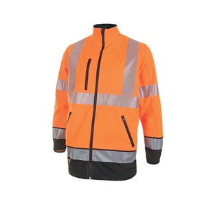 2 Tone Softshell Jacket Org/Blk 4Xl