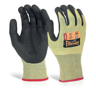 Nitrile Palm Coated Gloves 1Pr Ylw L