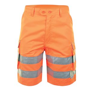 Rail Spec Hi Vis Shorts Orange 44
