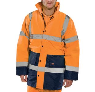 Fleece Lnd Traf Jacket Org/Nvy 4Xl