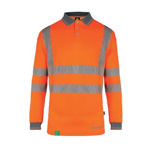 Envirowear Hi Vis Ls Polo Org 3Xl