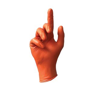 Amber Nitrile Gloves Orange L Pk100