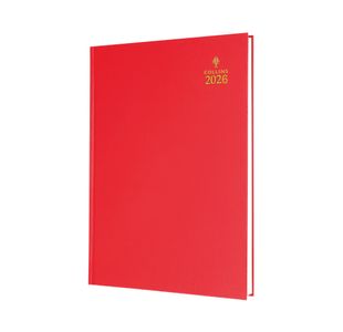 Collins A4 Desk Diary Wtv Red 2026