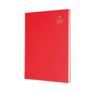 Collins A4 Desk Diary Wtv Red 2027