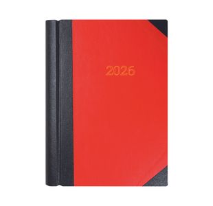 Collins A4 Desk Diary 2Ppd Blk/Rd 26