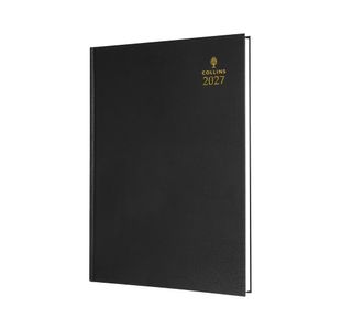 Collins A4 Desk Diary Dpp Black 2027