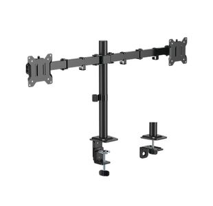 Contour Ergonomics Dual Mon Arm Blk