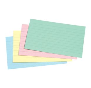 Record Cards Rld 127X76Mm Ast Pk100