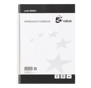 Sprl Notebook Rld A4 Blk/Wht Pk10
