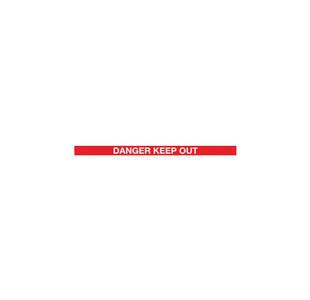 Twin Red Post Danger Red/White Pk2