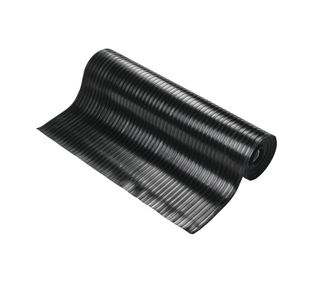 Wide Ribbed Runner Mat Blk 0.9Mx5M