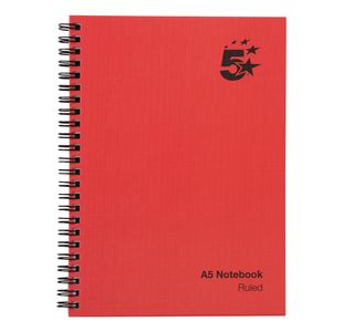 Wbnd Notebook Rld 160Pg A5 Red Pk5