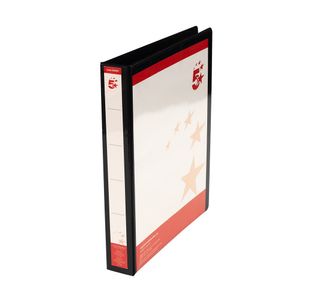 4D-Ring Ring Binder A4 25Mm Blk Pk10