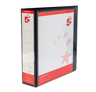 4D-Ring Ring Binder A4 50Mm Blk Pk10