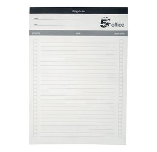 Things To Do Today Pad A4 80 Sheets
