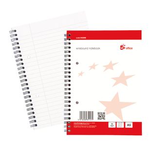 Wbnd Notebook Rld A5+ Red/Wht Pk10