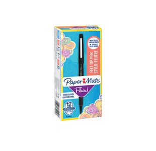 Papermate Flair Felt Tip Black Pk12