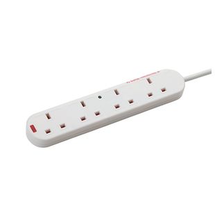 Connektgear Uk 4Way Mains Ex Blk 5M
