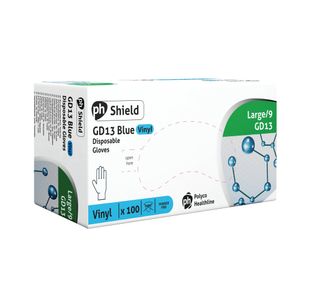 Shield Pf Vinyl Gloves Large Pk100