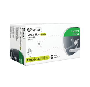Shield Pf Nitrile Gloves L P100 Gd19