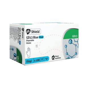 Shield Pf Vinyl Gloves Xl Pk100