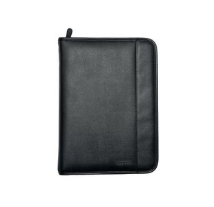 Leather Look Zip Ring Binder A4 Blk