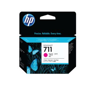 Hp 711 Magenta Ink 29Ml Cz135A Pk3