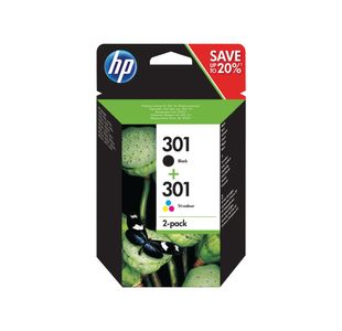 Hp 301 Ink Cart Blk/Tri-Col Cmy 2-Pk