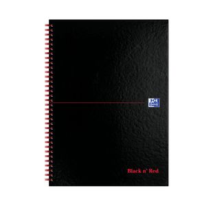 Black N Red Wire Hb Rule Ntbk A4 Pk5