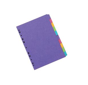 Concord Bright A4 Dvdr 10-Part Ast