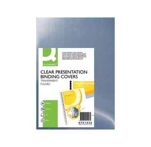 Q-Connect Clear Covers Pk20