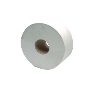 2Work Jumbo Toilet Roll 2-Ply Pk6