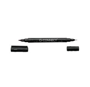 Q-Connect Dual Tip Markers Blk Pk10