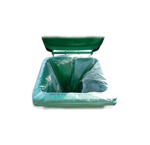 2Work Wheelie Bin Liner Clear Pk100