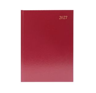 Desk Diary Dpp A5 Burgundy 2027