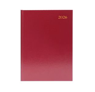 Desk Diary Wtv A5 Burgundy 2026