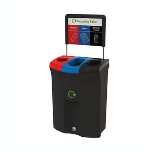 Rcy Bin Plastic Paper Gen Waste 110L