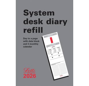 Letts System Desk Cldr Refill 2026