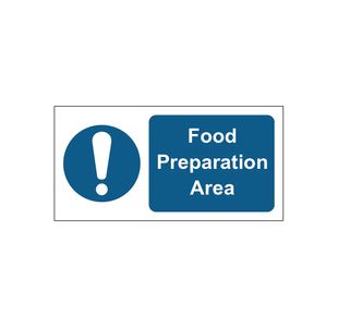 Food Prep Area Sign Save Vnl 200X100