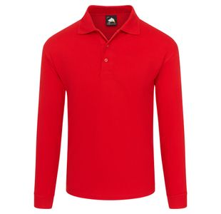 Weaver Long Sleeved Polo Red 2Xl
