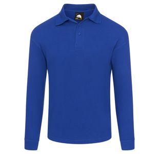 Weaver Long Sleeved Polo Ro Blue 3Xl