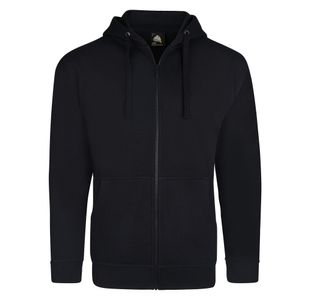 Macaw Zipped Hoodie Unisex Black S