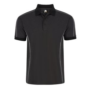 Crane Polo Shirt Charcoal/Black S