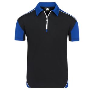 Fireback Wicking Polo Blk/Ro Blu Xs