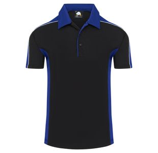 Avocet Wicking Polo Blk/Ro Blu 2Xl